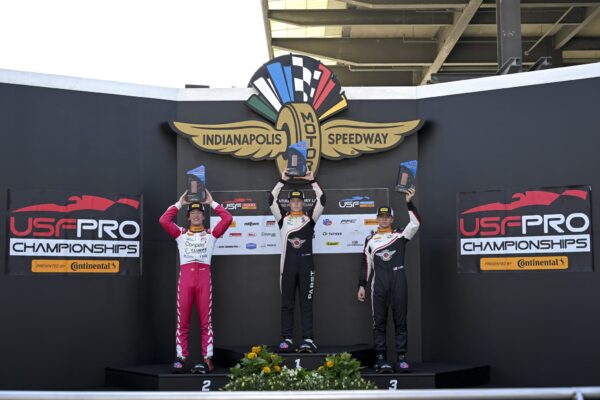 Douglas took his maiden USF Pro 2000 race win at IMS
